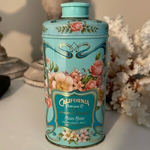 Vintage Avon 91st Anniversary Keepsake Roses Roses Perfumed Talc Tin